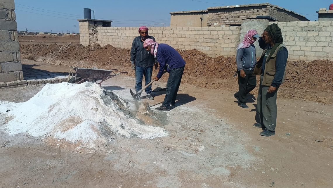 Xebata gelêrî ji bo dirêjkirina tora karîzê li taxa Şehîd Colan_ Tirbe Spiyê