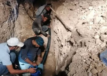 Girêdana xeta piştgiriyê ya nû ji bo başkirina pompekirina avê li bajarê Qamişlo