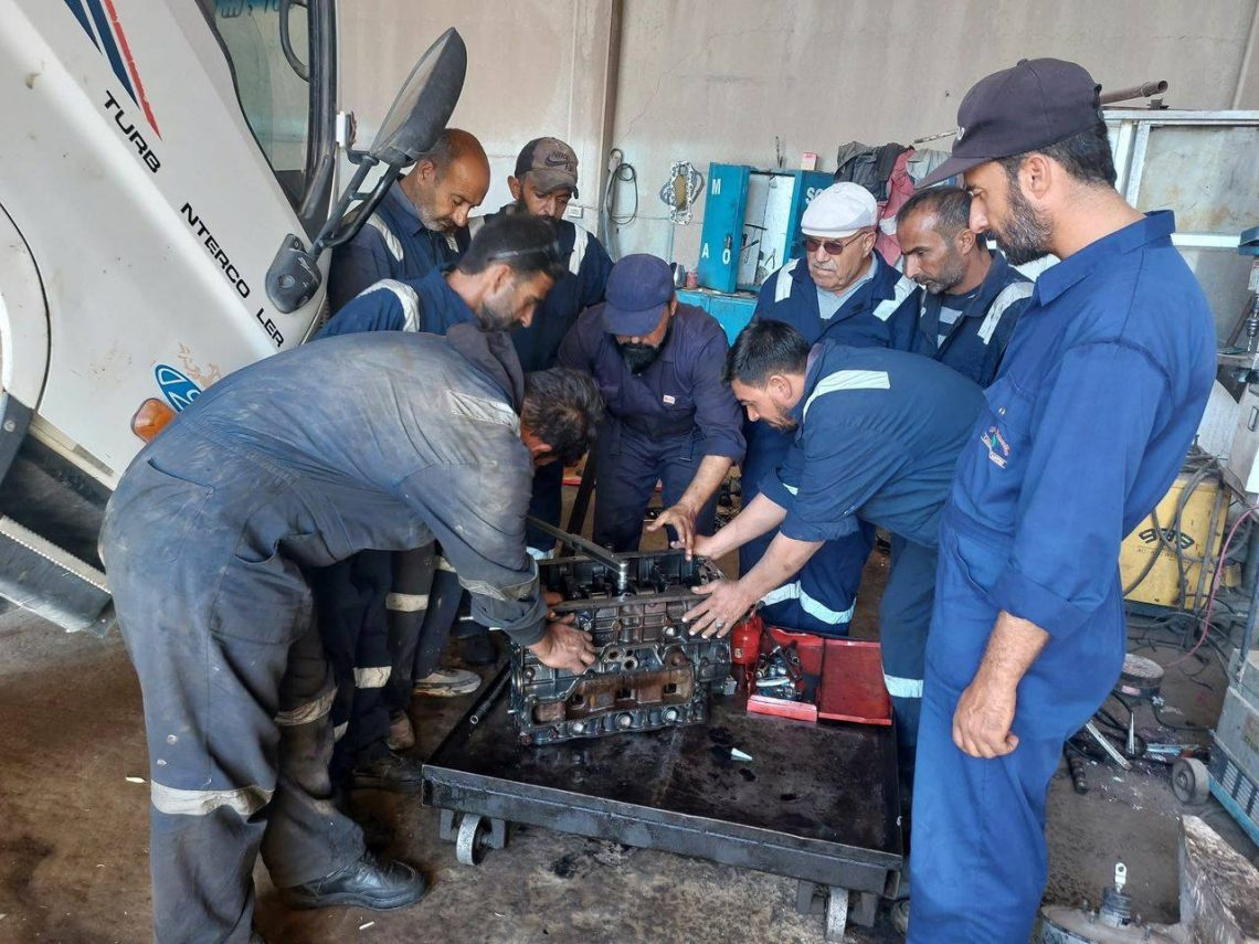 Berdewamiya projeya tamîrkirina makîneyên Şaredariya Cezîrê