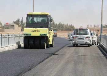 استكمال مشروع التزفيت  في مدينة الحسكة