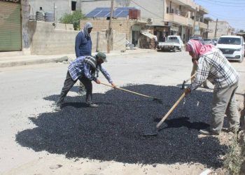 حملة لإصلاح الطرق في تل تمر