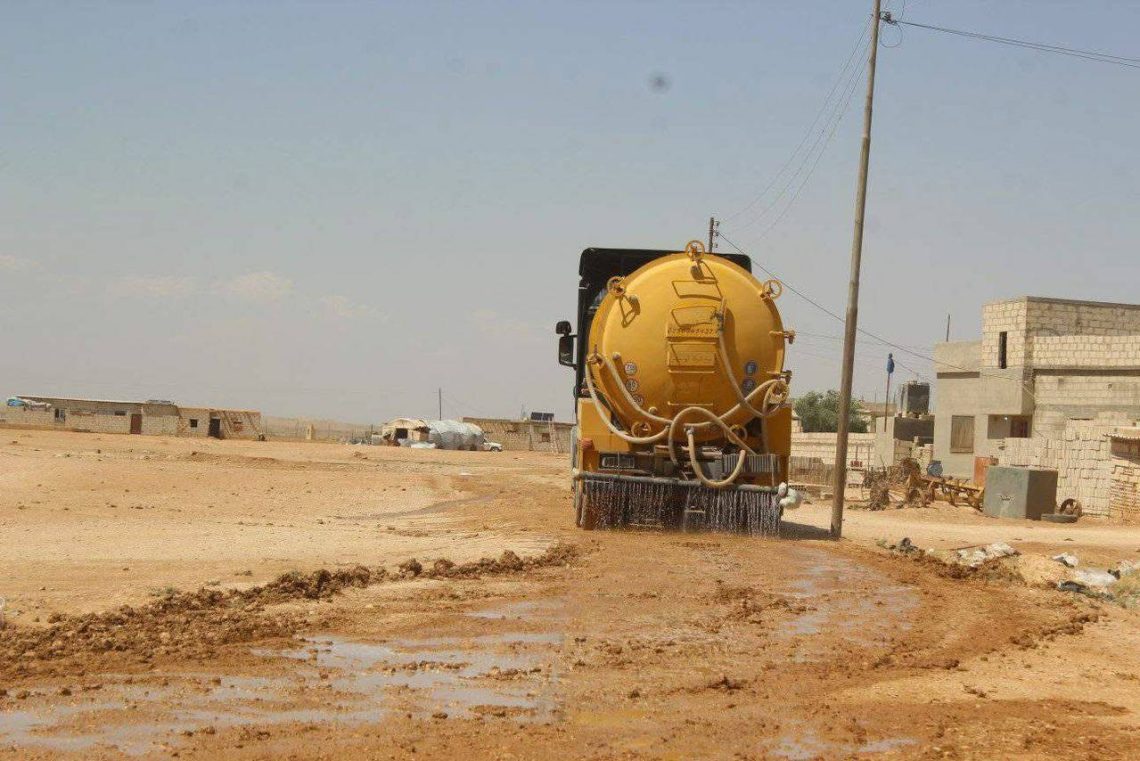 مشروع صيانة وتجليس الطرق في تل تمر استجابةً لشكوى الأهالي