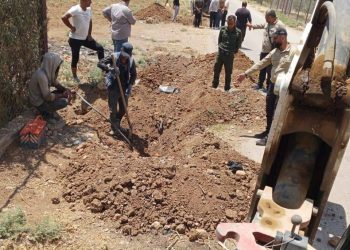 حملة لإزالة التعديات على خط مياه السفان