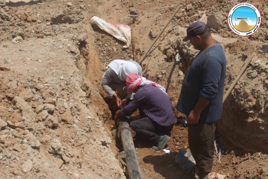 إصلاح شبكة المياه وإزالة التعديات في قرية كرزيارت جولي