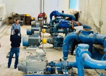 استمرار أعمال الصيانة في محطات الضخ لضمان استقرار المياه في قامشلو