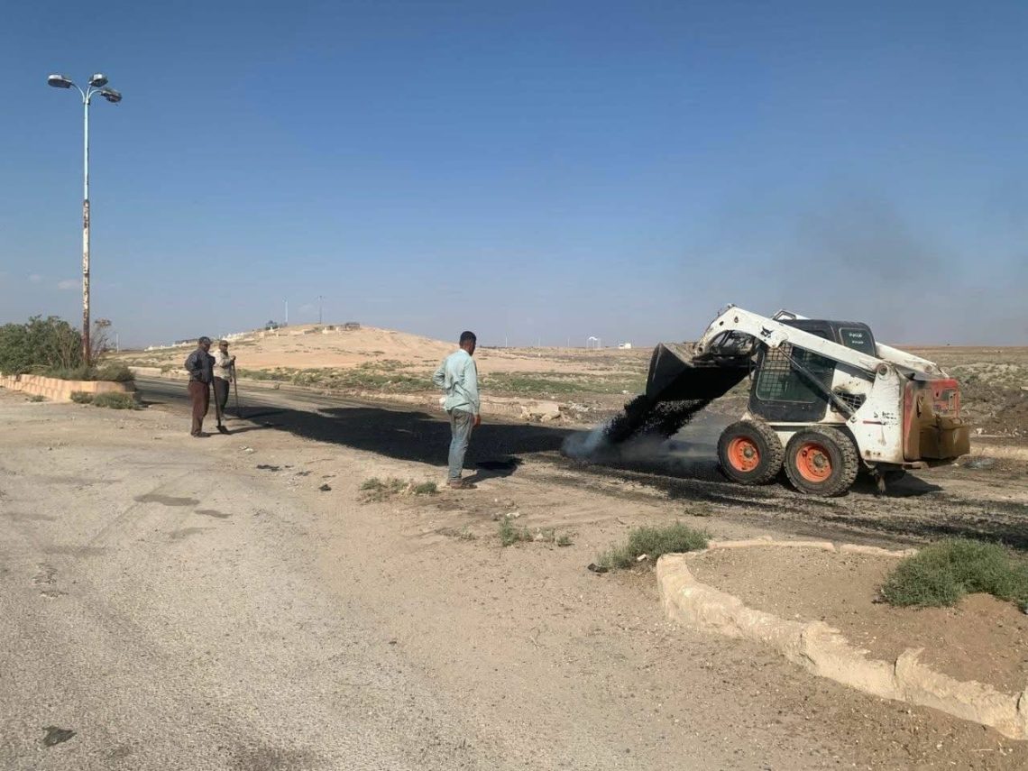 الدرباسية تشهد تنفيذ مشروعي تزفيت وصرف صحي