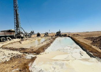 تقدم ملحوظ في مشروع حفر الآبار البحرية بمنطقة الهلالية في قامشلو