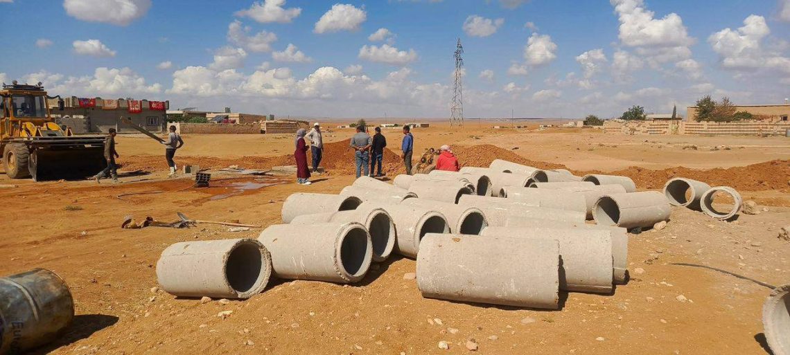 مشروع الصرف الصحي في جل آغا يدخل مراحله الأخيرة استجابةً لمطالب الأهالي