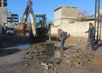 حملة تنظيف وصيانة للمجرور الرئيسي في مدينة كركي لكي بعد فتح الطرقات