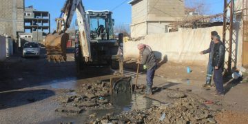 حملة تنظيف وصيانة للمجرور الرئيسي في مدينة كركي لكي بعد فتح الطرقات