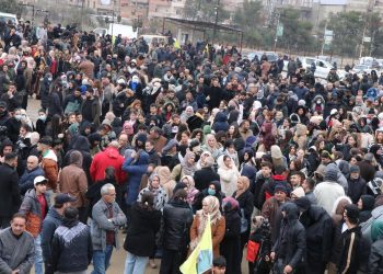 مكونات الحسكة تنظم وقفة احتجاجية تزامناً مع مراسم شهداء الشيخ مقصود