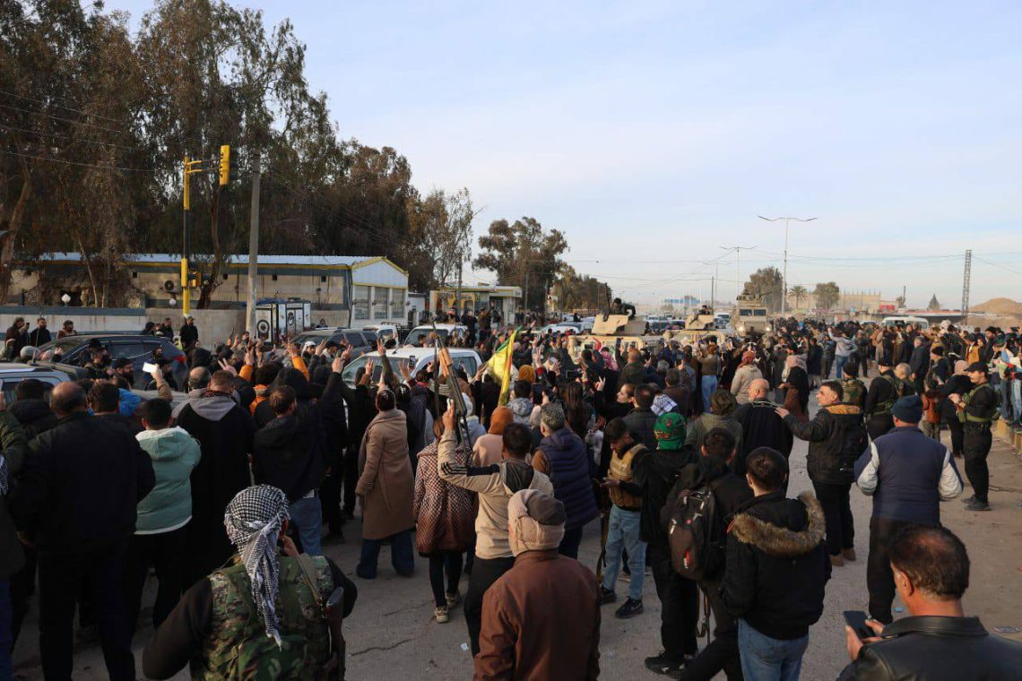 الآلاف في الحسكة يستقبلون قافلة النفير العام القادمة من جنوب كردستان